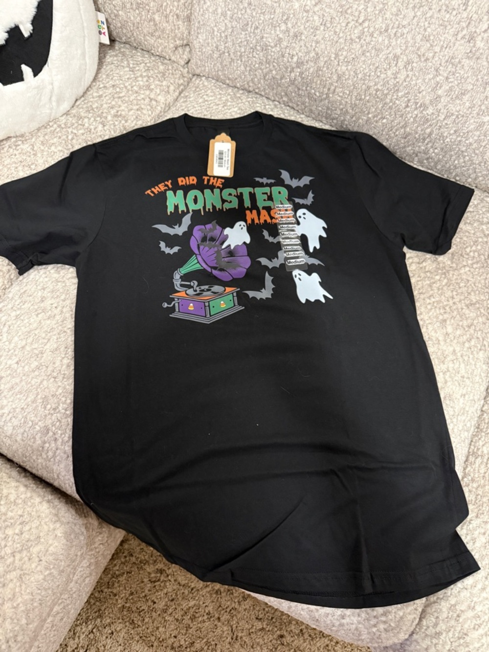 Halloween Monster Mash Graphic Tee - Black XXL NWT